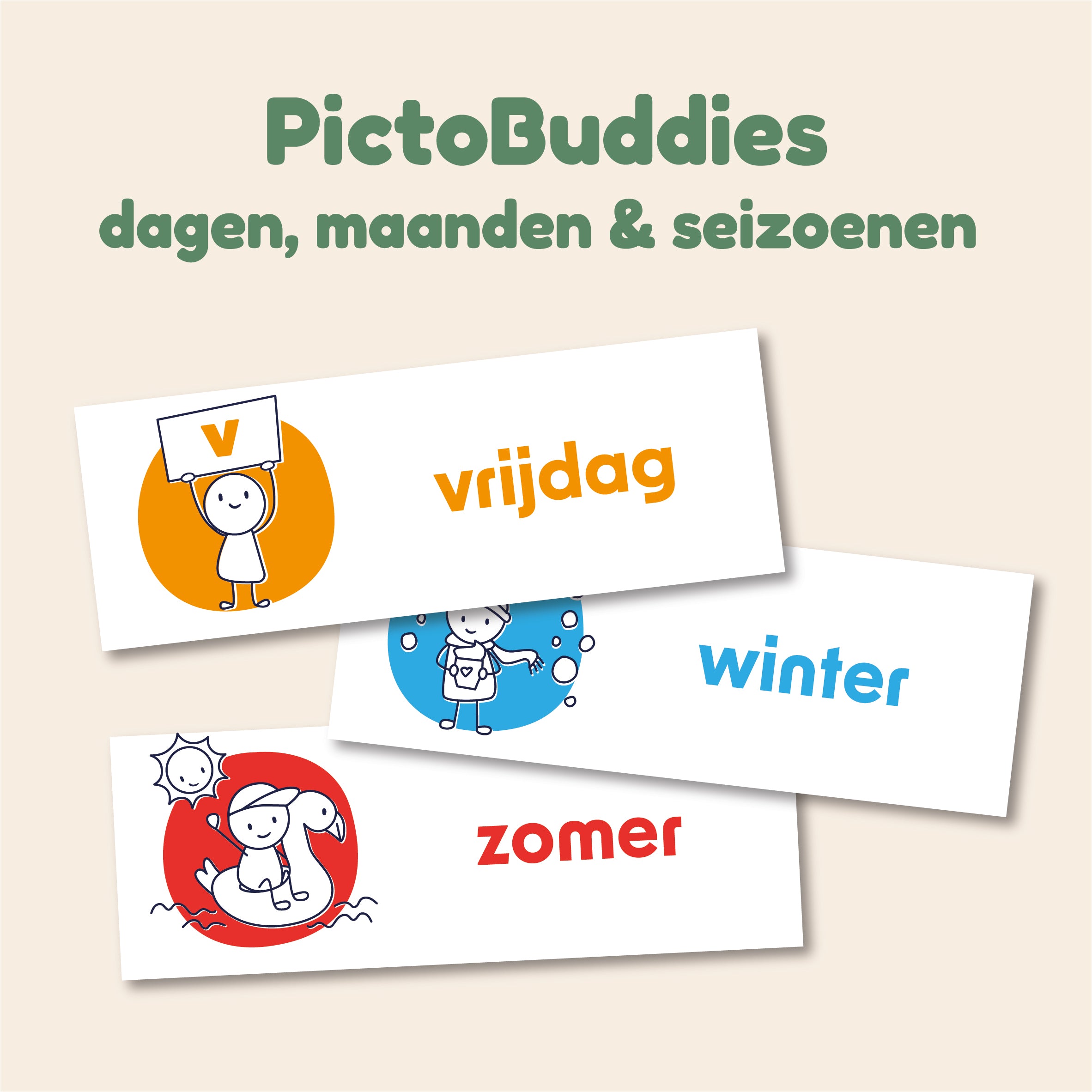 Dagritme – PictoBuddies Dagen, maanden & seizoenen | 23 kaarten