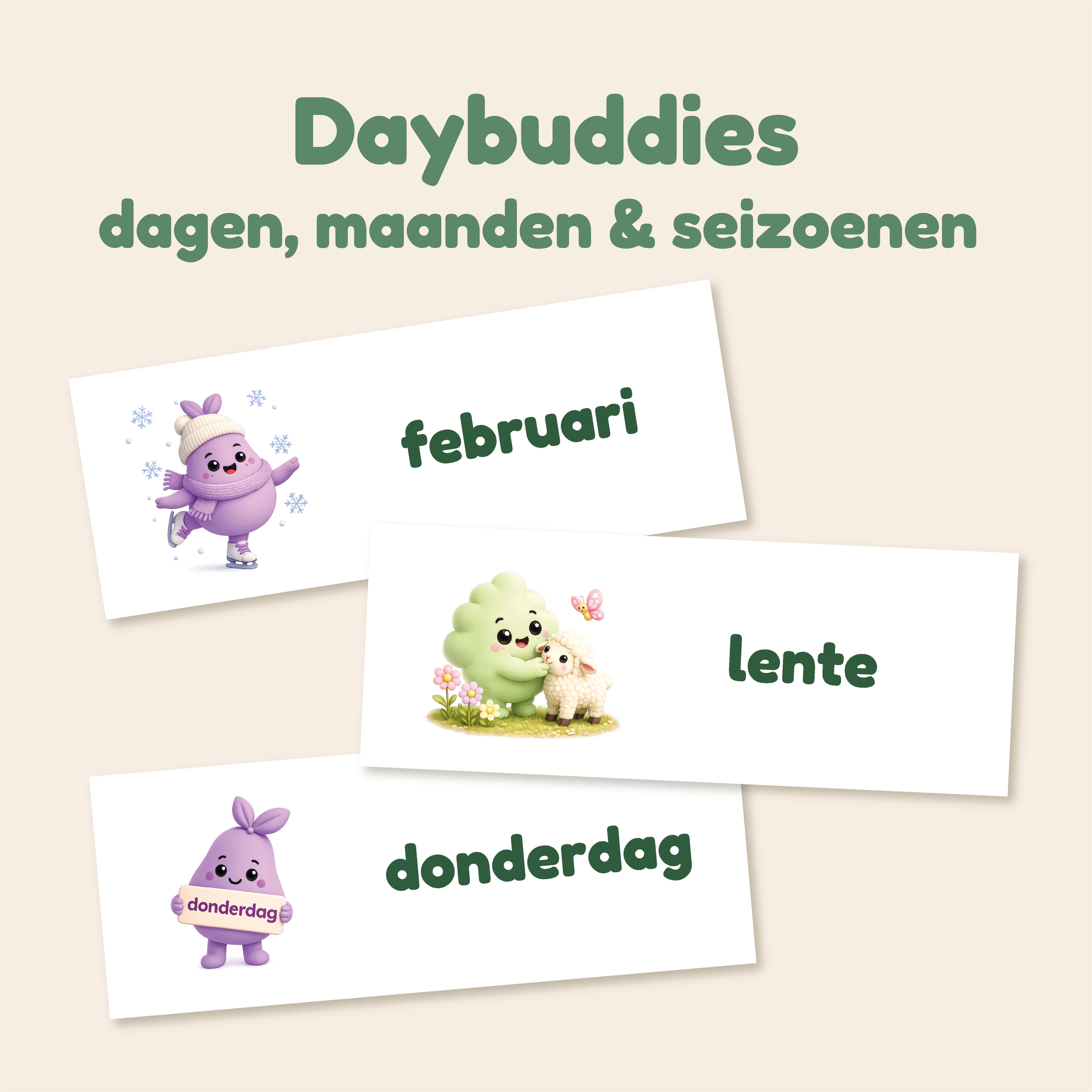 Dagritmekaarten – Daybuddies Dagen, maanden & seizoenen | 23 kaarten