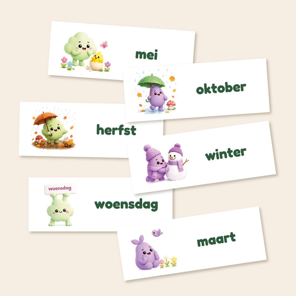 Dagritmekaarten – Daybuddies Dagen, maanden & seizoenen | 23 kaarten
