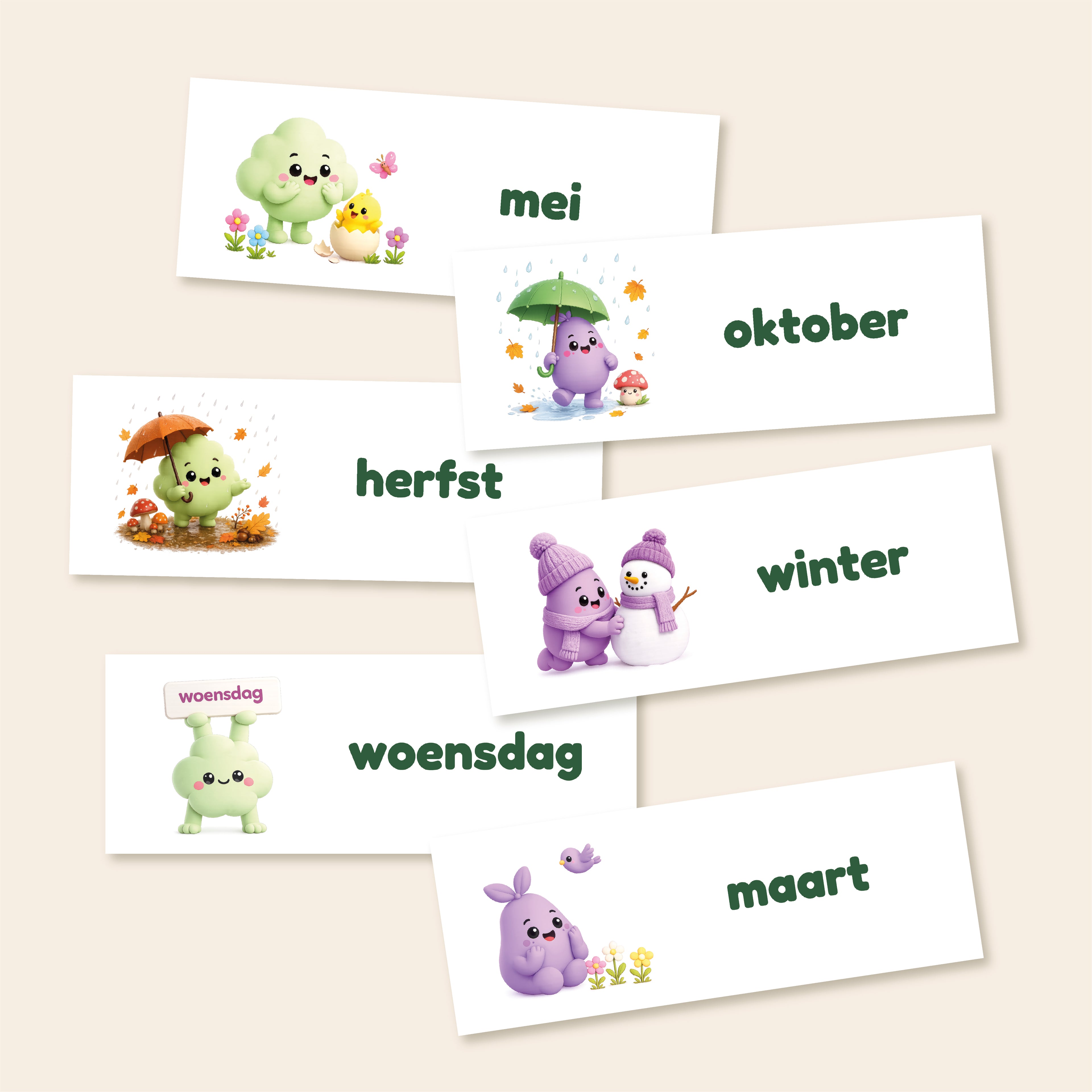 Dagritmekaarten – Daybuddies Dagen, maanden & seizoenen | 23 kaarten