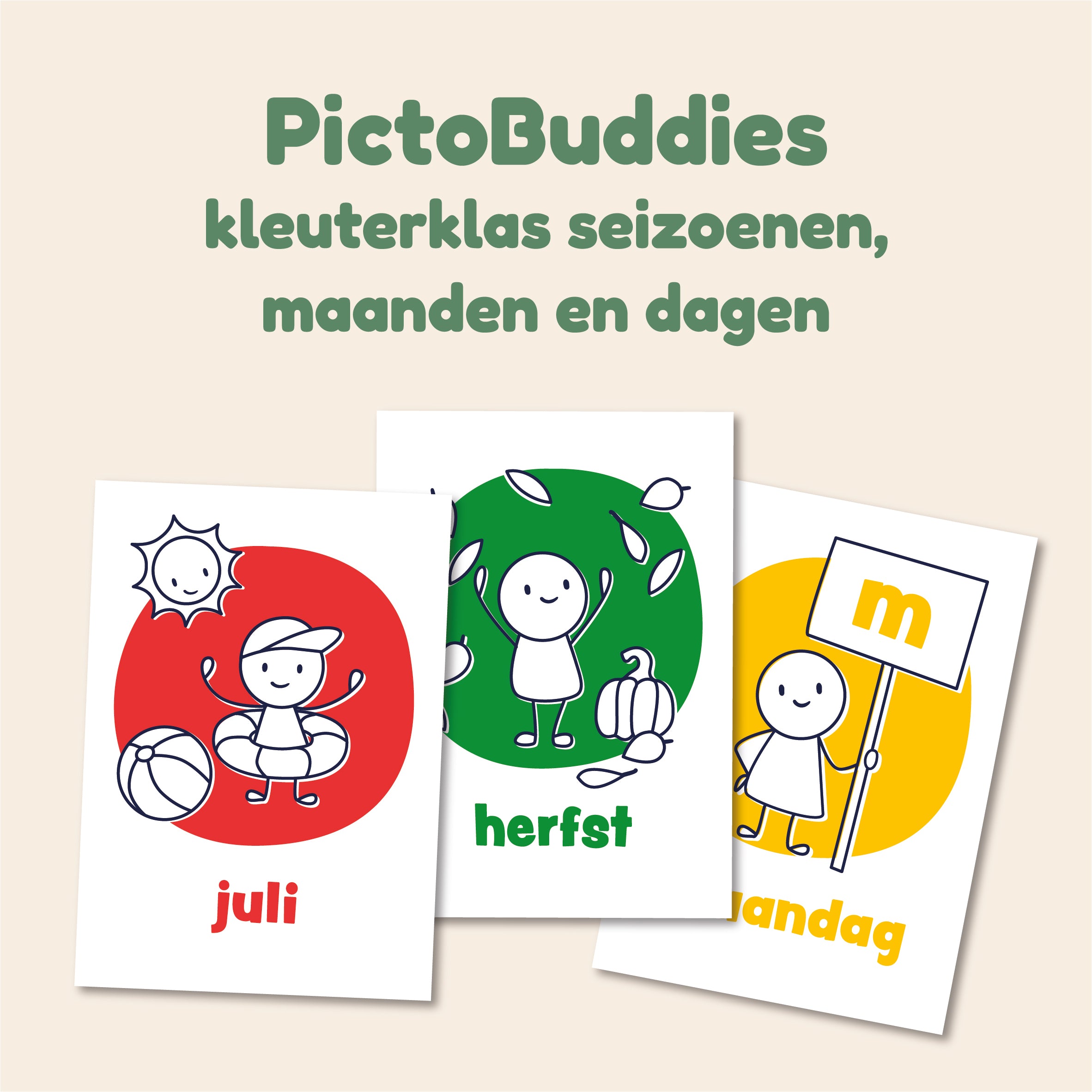 Dagritme – PictoBuddies Kleuterklas Dagen, Maanden & Seizoenen | 23 kaarten