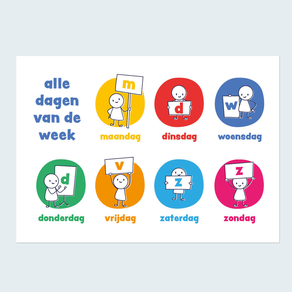 Poster | Dagen van de week – overzicht & structuur